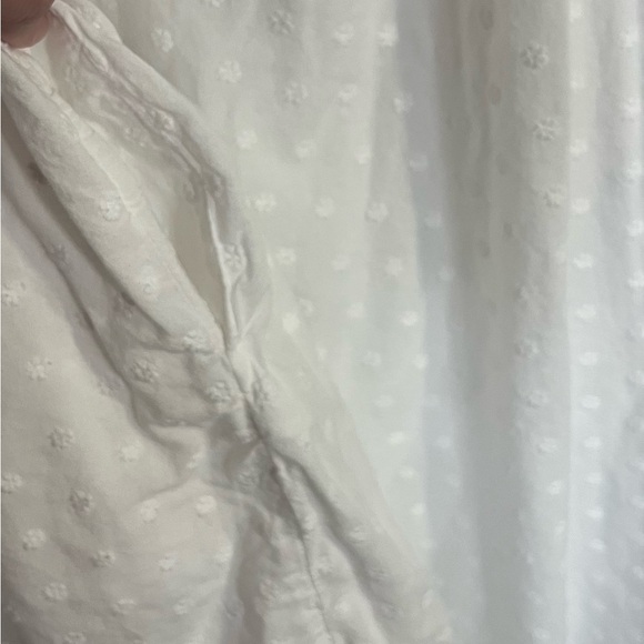 Sonoma White Swiss Dot Maxi Dress with Lace Trim and Pockets - Picture 3 of 6